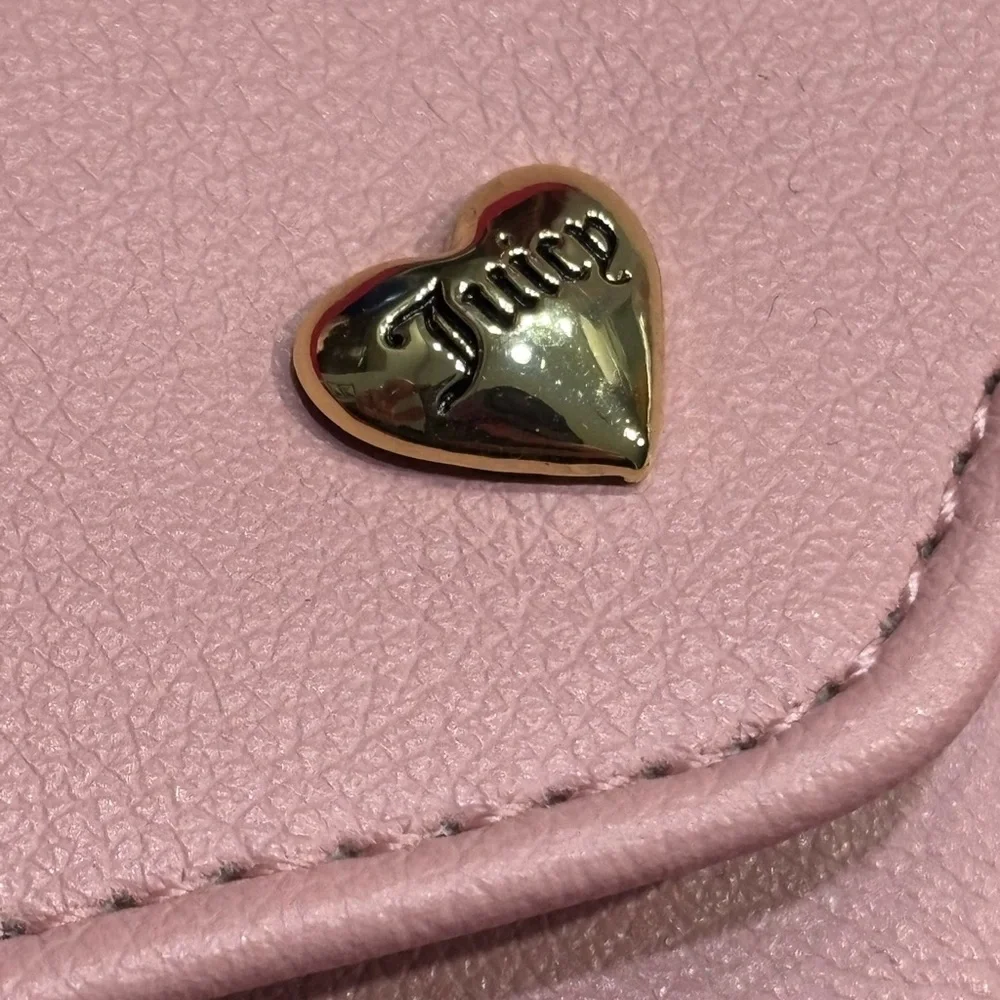 NWT Juicy Couture Taffy Pink Crossbody & Card Case Set Heart Logo Gift Box